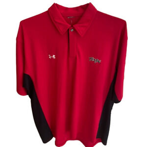 🌿Maryland Terps Under Armour Men’s Polo Short-Sleeve Shirt Red/Black Size M🌿